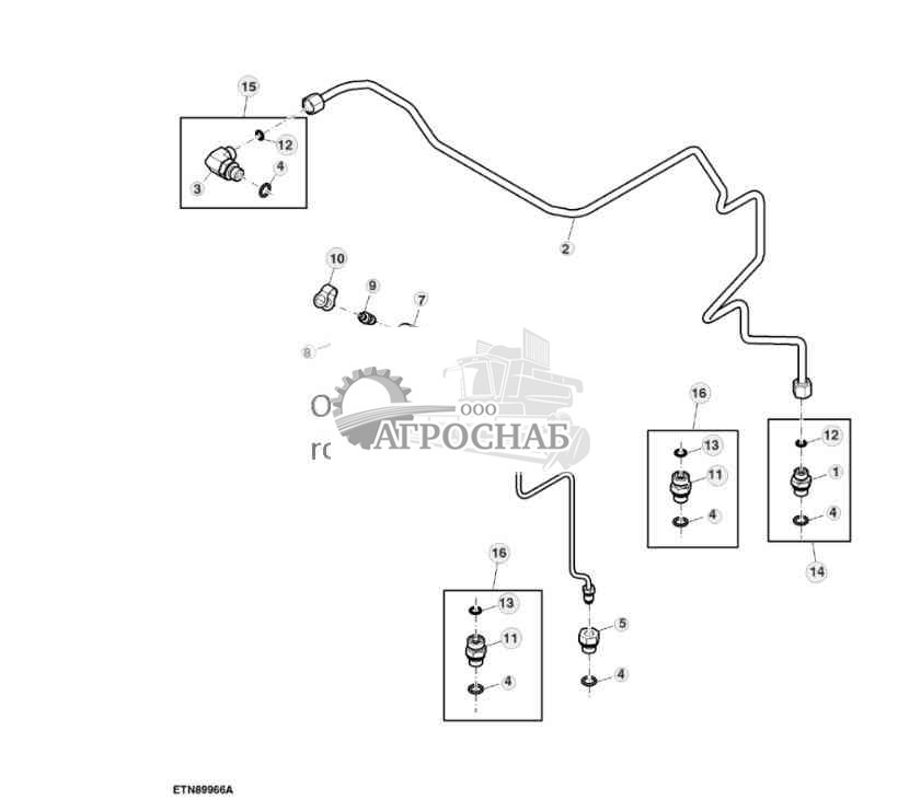 Масляные трубопроводы тормоза, гидравлический тормоз прицепа 